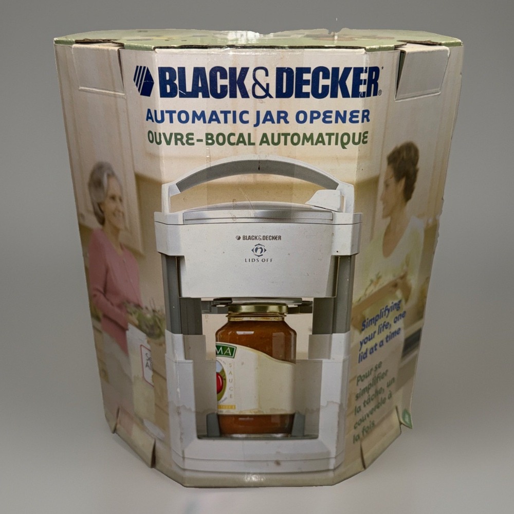 NOS Black & Decker Lids Off Automatic Electric Jar Opener Model JW200 NEW In Box